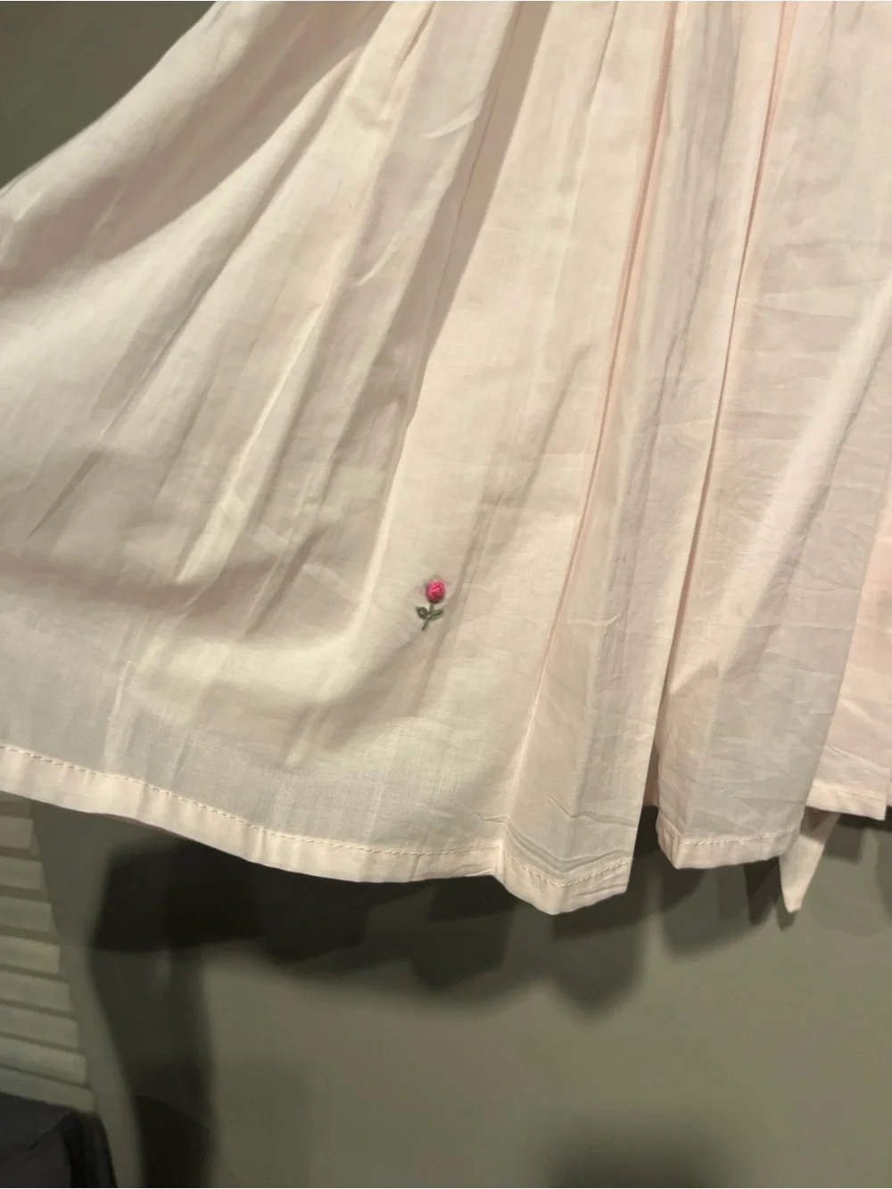 Girls Pink Smocked Floral Dress